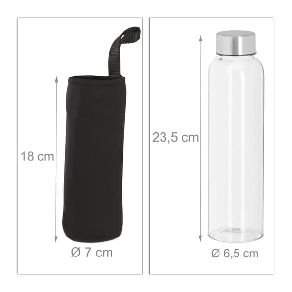 Juomapullo Lasi 500 ml 6 kpl sarja