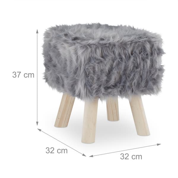 Pelspall Faux Fur Grå