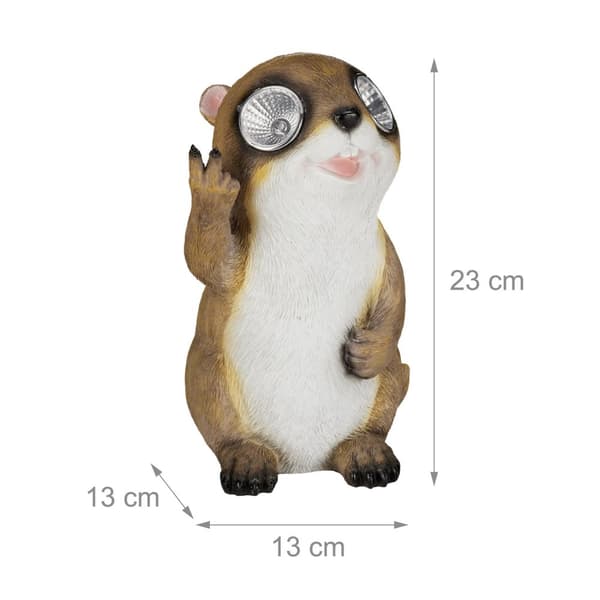 Trädgårdsfigur Marmot med solglasögon