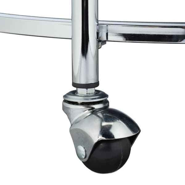 Serveringsvagn rund silver