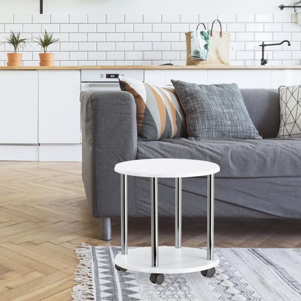 Sidobord rullbart 2 nivåer