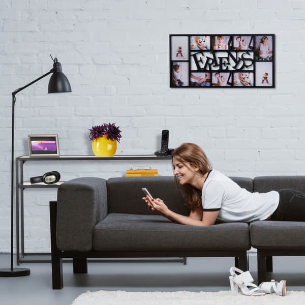 Konsolbord med glashylde