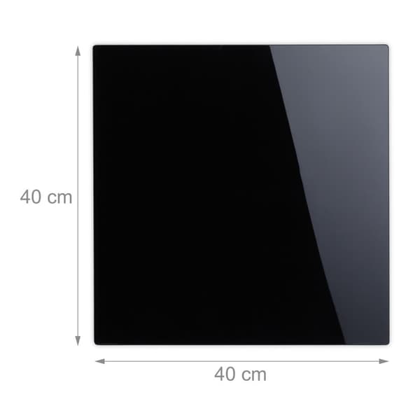 Magnettavle i sort glass