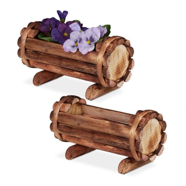 Sett med 2 blomsterpotter