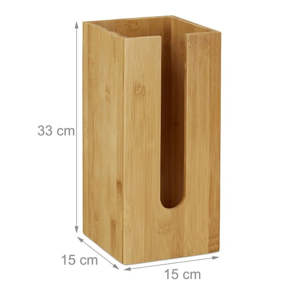 Stående bambus toiletpapirholder