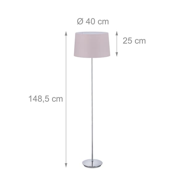 Gulvlampe med stoffskjerm