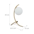 Miniatyrbilde 4 av 9: Buet bordlampe med globusform
