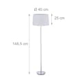 Miniatyrbillede 4 af 9: Gulvlampe med stofskærm