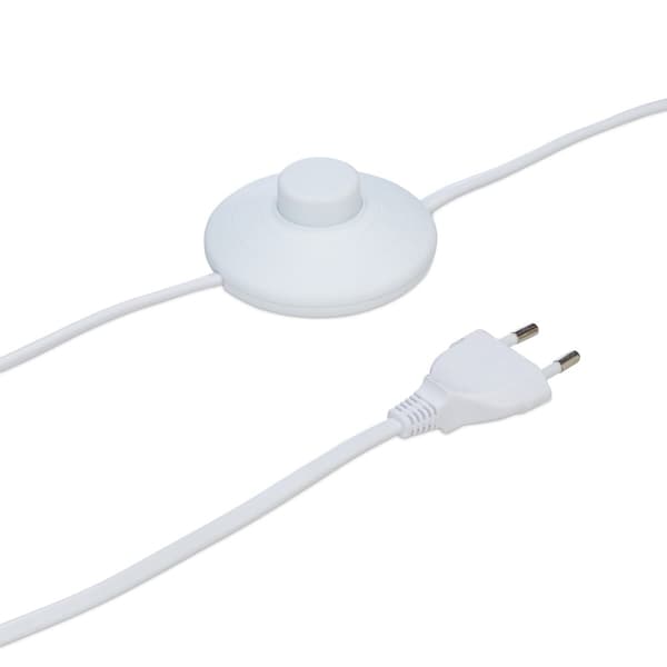 Gulvlampe med stofskærm