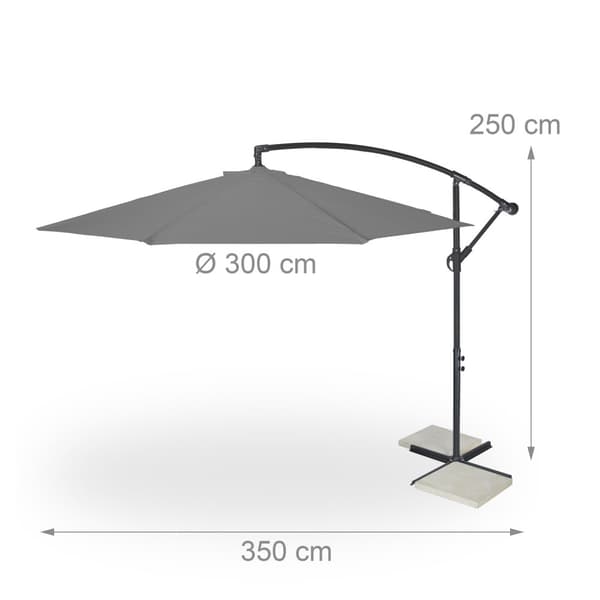 Vapaasti riippuva aurinkovarjo 300 cm