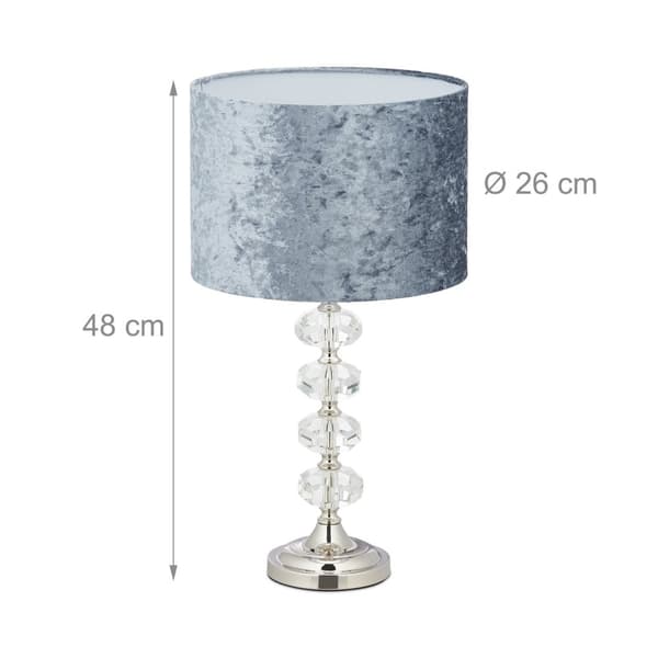 Bordlampe med fløjlsskærm