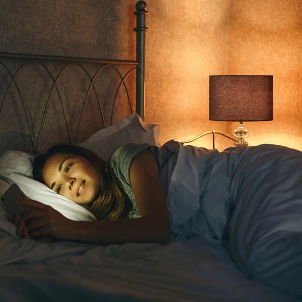 Bordlampe med fløjlsskærm