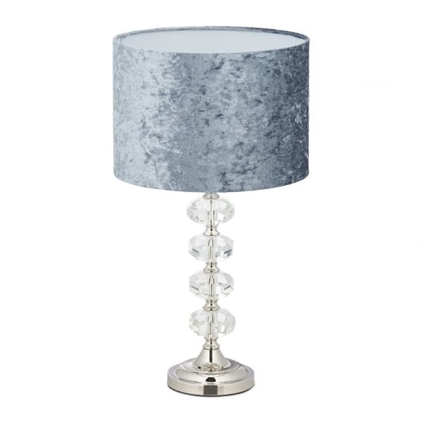 Bordlampe med fløjlsskærm