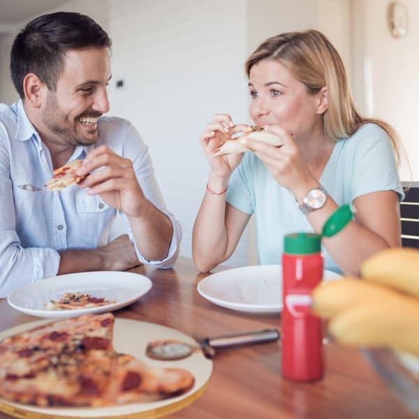 Pizzabræt i bambus, 2 stk, med bagepapir