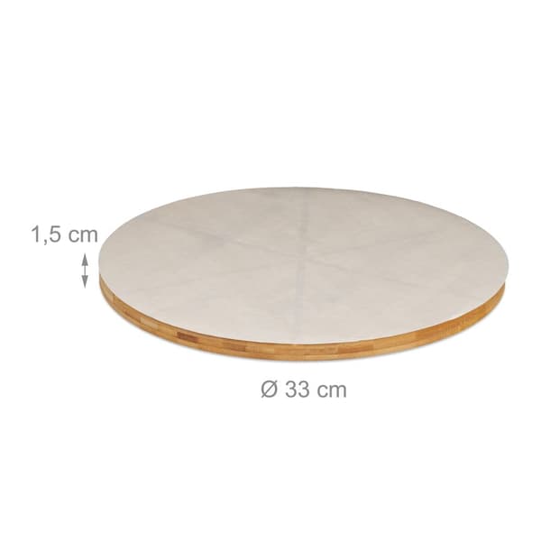 Pizzabræt i bambus, 2 stk, med bagepapir