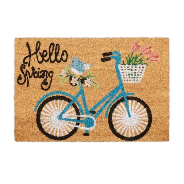 Dørmatte kokosfiber "Hello Spring"