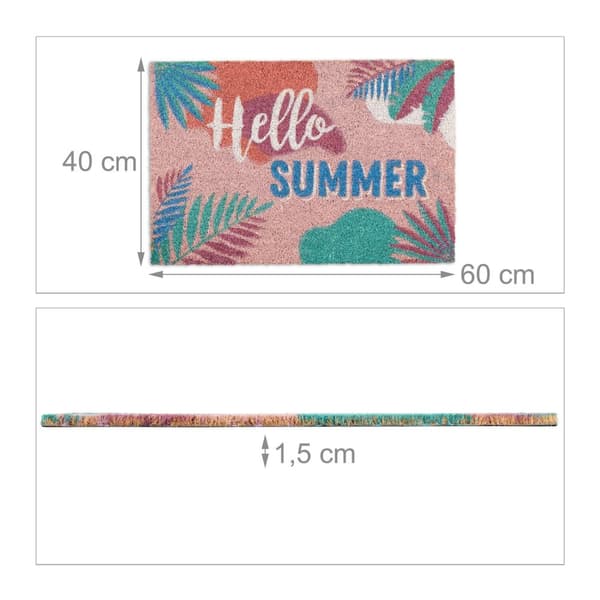 Dørmatte kokosfiber "Hei sommer"