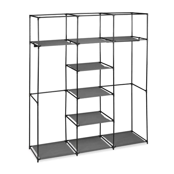 XXL stoffgarderobe med 2 klesstanger