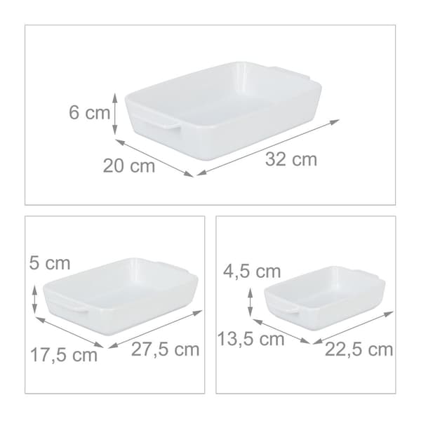 Ugnsform keramik set om 3