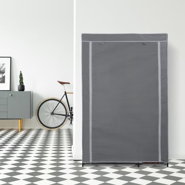 Stofgarderobe med bøjlestang