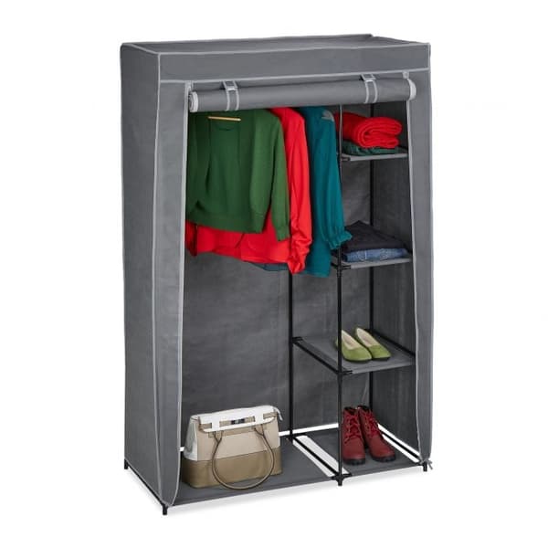Stofgarderobe med bøjlestang