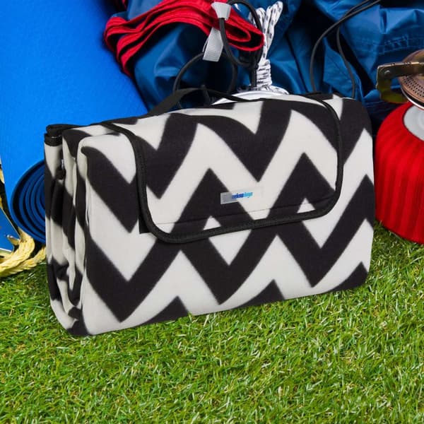 Picnic-tæppe 200 x 200 cm zigzag