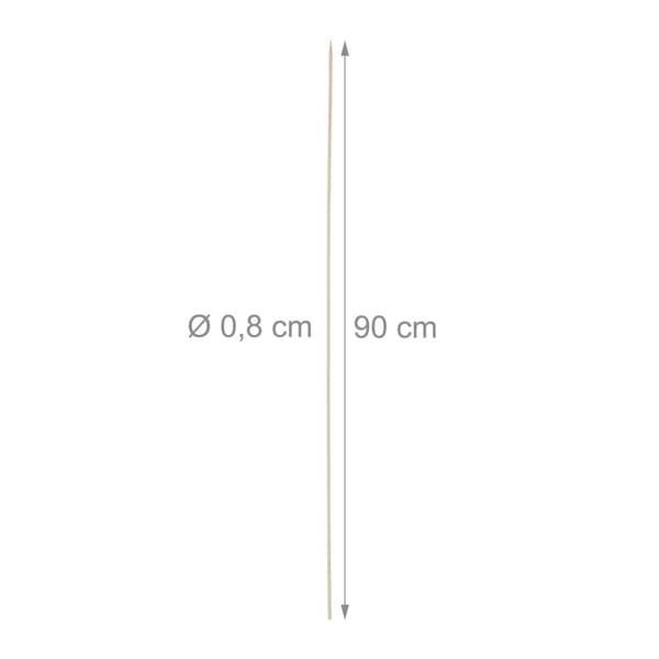 100 bambusspyd, 90 cm lange