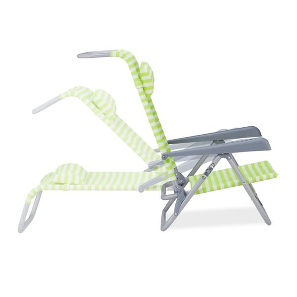 Strandstol med nakkepude - foldbar