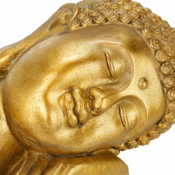 Buddha-statue med hode på kne