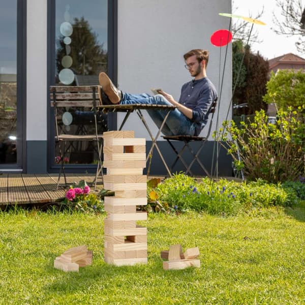 XL Wobble Tower Wood