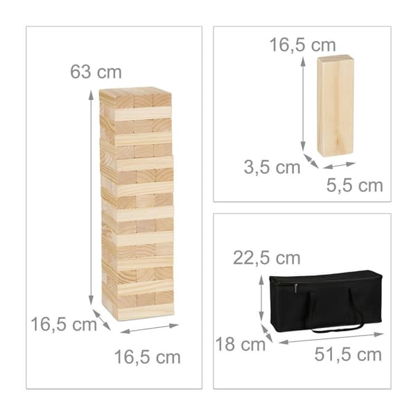 XL Wobble Tower Wood