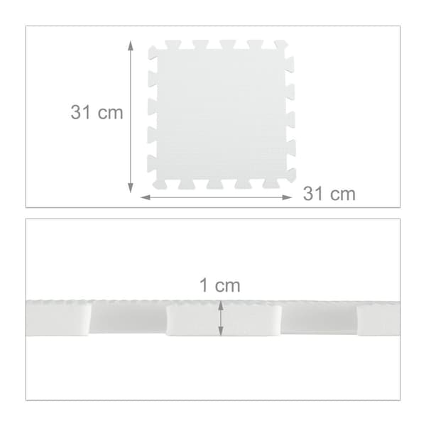 Gulvbeskyttelsesmatte 30x30cm Sett med 24 stk
