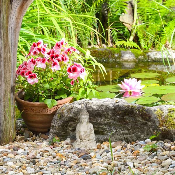 Siddende Buddha figur 17,5 cm