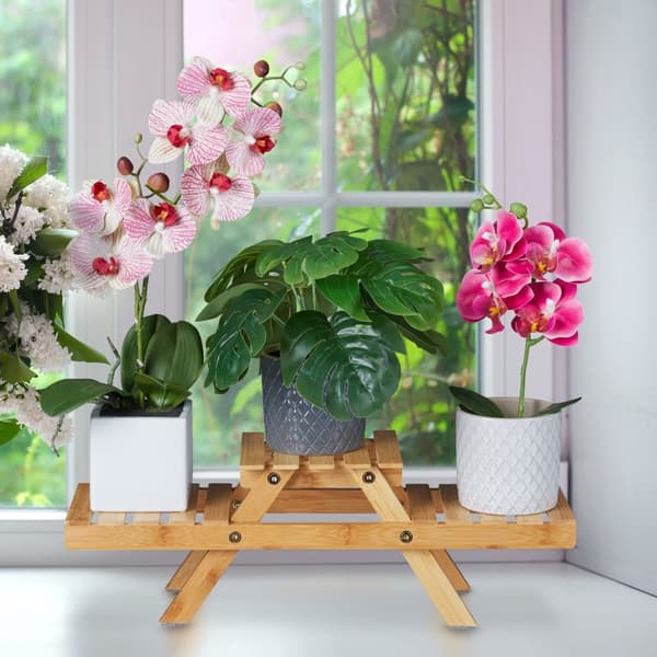 Blompiedestal bambu