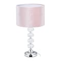 Miniatyrbillede 1 af 8: Bordlampe i krystal og fløjlsrosa