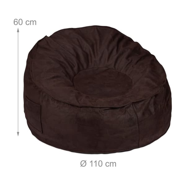 XXL Beanbag i semsket skinn