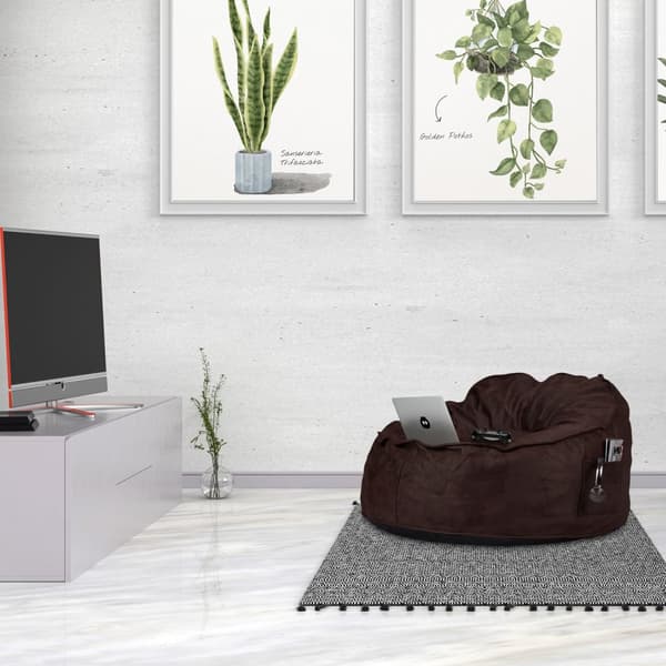 XXL Beanbag i semsket skinn