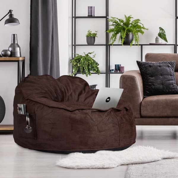 XXL Beanbag i semsket skinn
