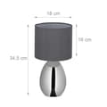 Miniatyrbilde 4 av 8: Nattlampe med touch-funksjon sølv