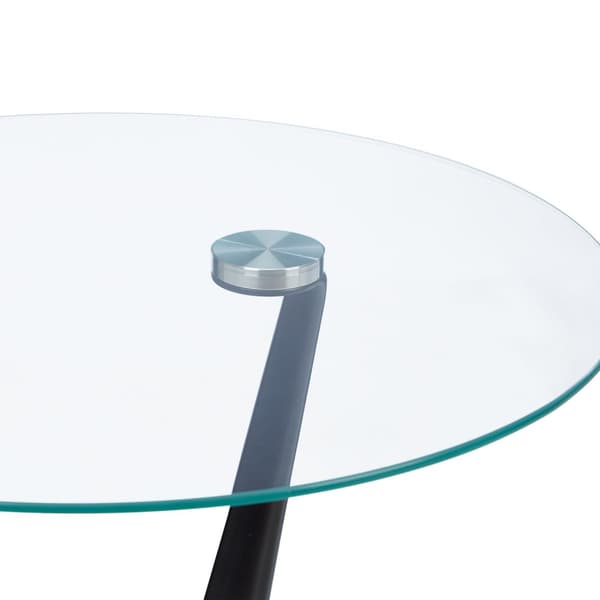 Sidebord i sort glass