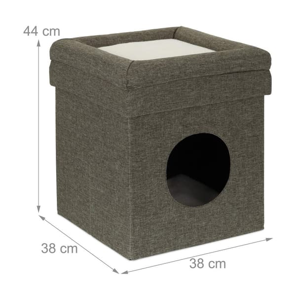 Kattgömma med fällbart tak