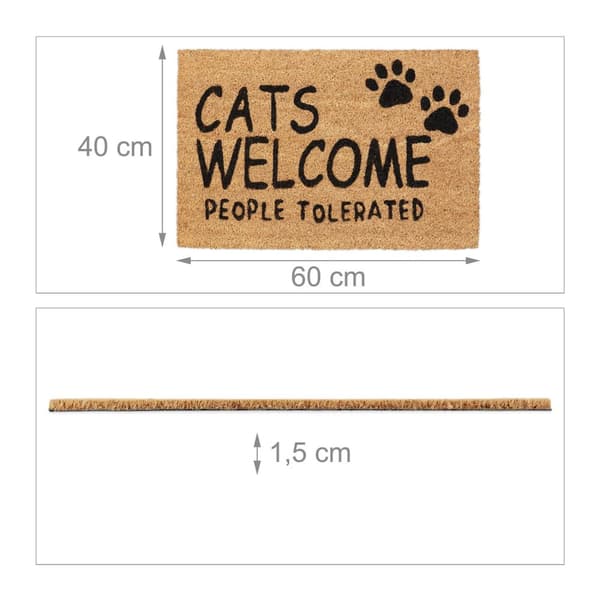 Dörrmatta kokosfiber Cats Welcome