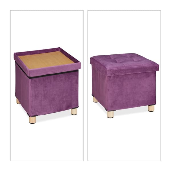 Fløjl skammel med bakke