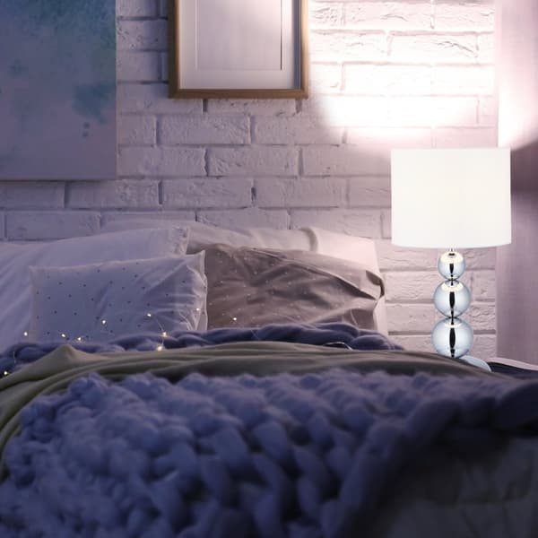 Bordlampe med kuler sølv