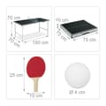 Miniatyrbilde 4 av 9: Sort bordtennisbord med tilbehør