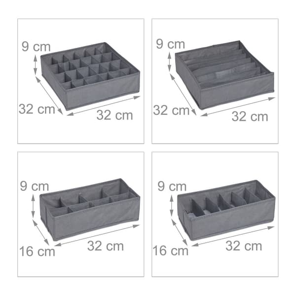 Underklädesförvaring set om 4