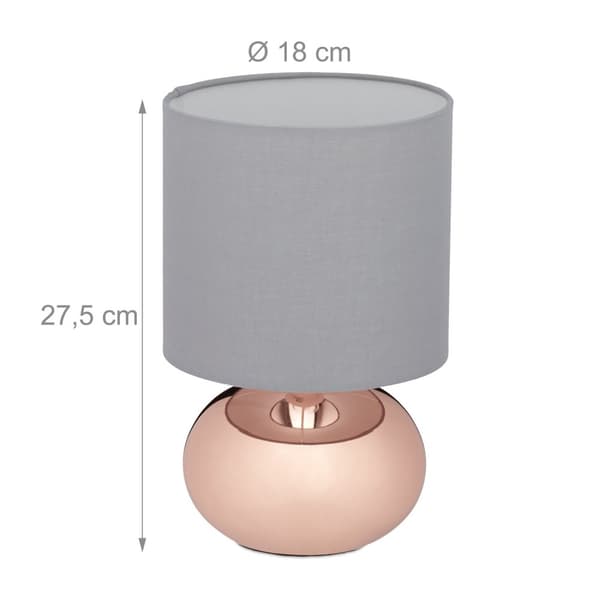 Rund bordlampe med berøringsfunksjon