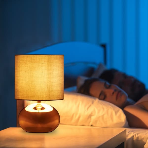 Rund bordlampe med berøringsfunksjon