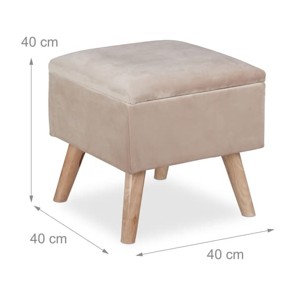 Velvet jakkara säilytystilalla