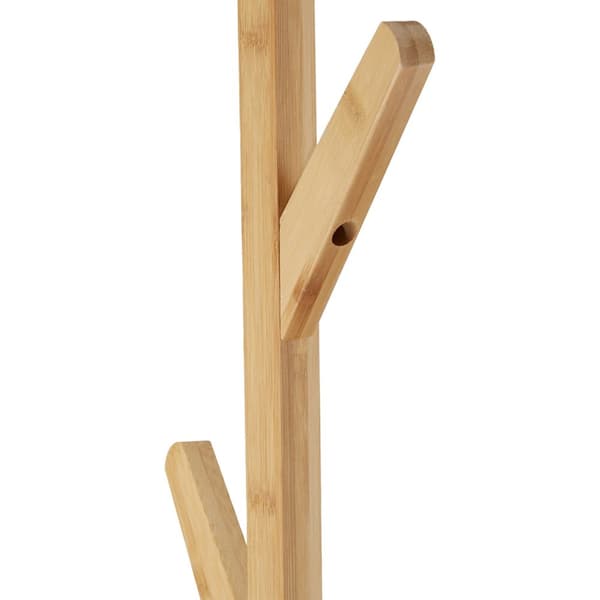 Klädhängare i bambu med 3 hyllor